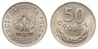 50 groszy 1949, Warszawa, piękne , miedzionikiel