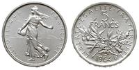 5 franków 1964, srebro "835" 12.04g, piękne, KM 