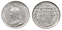 3 pensy 1889, srebro "925" 1.40 g, Spink 3931