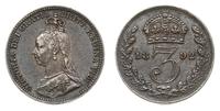3 pensy 1892, srebro "925" 1.41g, patyna, Spink 