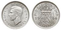 6 pensów 1944, srebro "500" 2.84g, piękne, KM 85