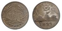 1/4 reala 1899, srebro "835" 0.83g, rzadszy rocz