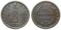 6 centymów 1846, miedź, KM 28