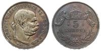 5 koron 1900/K.B., Kremnica, srebro "900" , Heri