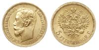 5 rubli 1902 АР, Petersburg, złoto 4.29 g, piękn