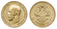 10 rubli 1902 АР, Petersburg, złoto 8.58 g, Fr. 