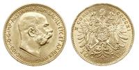 10 koron 1911, Wiedeń, pod popiersiem sygnatura 