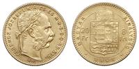 20 franków = 8 forintów 1891 KB, Kremnica, złoto