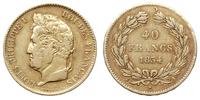 40 franków 1834 A, Paryż, złoto 12.84 g, Fr. 557
