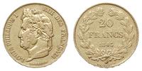 20 franków 1843 W, Lille, złoto 6.42 g, Fr. 562,