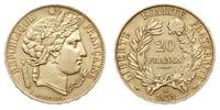 20 franków 1851 A, Paryż, złoto 6.42 g, Fr. 566,