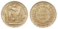 20 franków 1897 A, Paryż, złoto 6.45 g, Fr. 592,