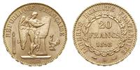 20 franków 1898 A, Paryż, złoto 6.46 g, Fr. 592,