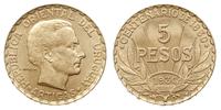 5 peso 1930, wybite na 100-lecie republiki, złot