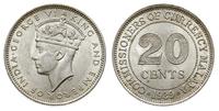 20 centów 1939, srebro "750" 5.42g, piękne, KM 5