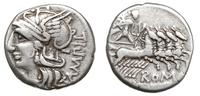 denar 137 pne, Rzym, Aw: Głowa Romy w lewo, z pr