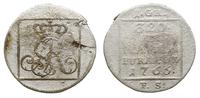 1 grosz srebrny 1766 FS, Warszawa, wada blachy, 