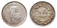 1/2 franka 1945, Berno, srebro ''835'' 2.48 g, K