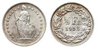 1/2 franka 1952, Berno, srebro ''835'' 2.50 g, K
