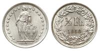 1/2 franka 1958, Berno, srebro ''835'' 2.50 g, p