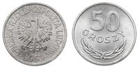 50 groszy  1957, Warszawa, aluminium, na awersie