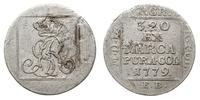 grosz srebrny 1779 EB, Warszawa, wyłuszczenia na