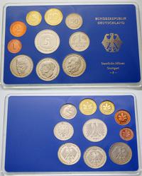zestaw lustrzanych monet 1984, Stuttgart, komple