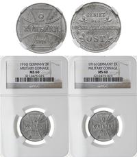 2 kopiejki 1916/J, Hamburg, moneta w pudełku NGC