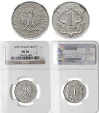 1 złoty 1929, Warszawa, moneta w pudełku NGC z n