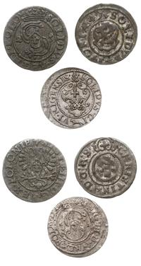zestaw 3 szelągów, 1621 Ryga 1625 Kraków moneta 