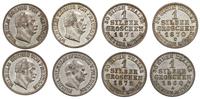 Niemcy, lot: 4 x 1 grosz srebrem, 1860-1872