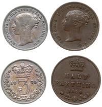 Wielka Brytania, lot: 1/2 fartinga (1844), 3 pensy (1875)