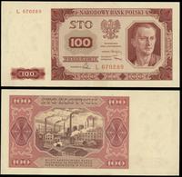 100 złotych 01.07.1948, seria L, numeracja 67028