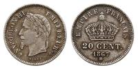 20 centymów 1867/BB, Strasbourg, Gadoury 309