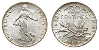 50 centymów 1916, Paryż, srebro, piękne, Gadoury