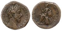 sestercja 172-173, Rzym, Aw: Głowa cesarza w pra