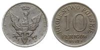 10 fenigów 1917 F, Stuttgart, piękne, Parchimowi