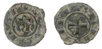 denar XIII wiek, Aw: Monogram Ω CR, Rw: Krzyż, l
