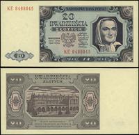 20 złotych 1.07.1948, seria KE, numeracja 848804