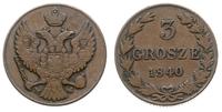 3 grosze 1840/M-W, Warszawa, Bitkin 1206, Iger K