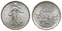 5 franków 1964, srebro "835", piękne, Gadoury 77