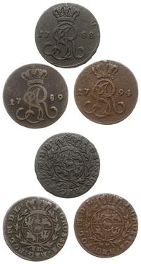 zestaw groszy, 1788, 1789 i 1794, razem 3 sztuki