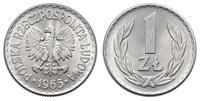 1 złoty 1965, Warszawa, aluminium, wyśmienite, P