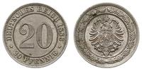 20 fenigów 1888 A, Berlin, bardzo ładnie zachowa