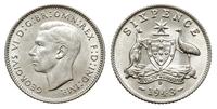 6 pensów 1943/D, Denver, srebro "925", piękne, K