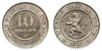10 centimes 1863, miedzionikiel, patyna, piękne,