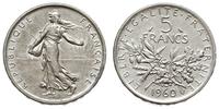 5 franków 1964, srebro "835" 12.00 g, piękne, Ga