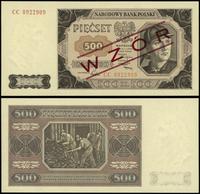 500 złotych 1.07.1948, seria CC 0922909, nadruk 