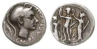 denar 112-111 pne, Rzym, Aw: Głowa Marsa w prawo