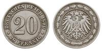 20 fenigów 1890 E, Muldenhütten, AKS 10, Jaeger 